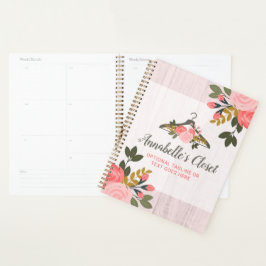 Agenda Rosa floral Ropa colgante Ropa de moda Boutique
