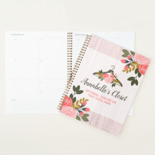 Agenda Rosa floral Ropa colgante Ropa de moda Boutique