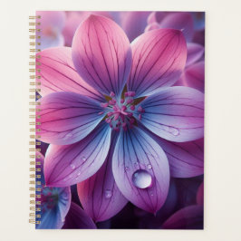 Agenda Rosa floral y Lilac púrpura