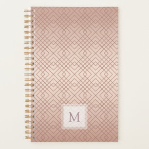 Agenda Rosa Gold de patrón de lujo personalizado