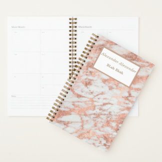 Agenda Rosa Gold Marble Planner