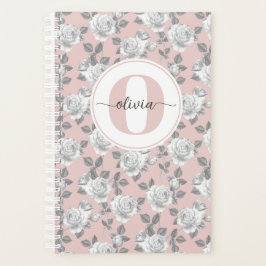 Agenda Rosa Jardín Monograma Pink Planner