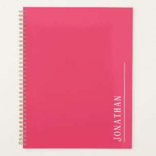 Agenda Rosa minimalista monograma