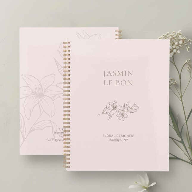 Agenda Rosa | Moda Minimalista floral (Subido por el creador)