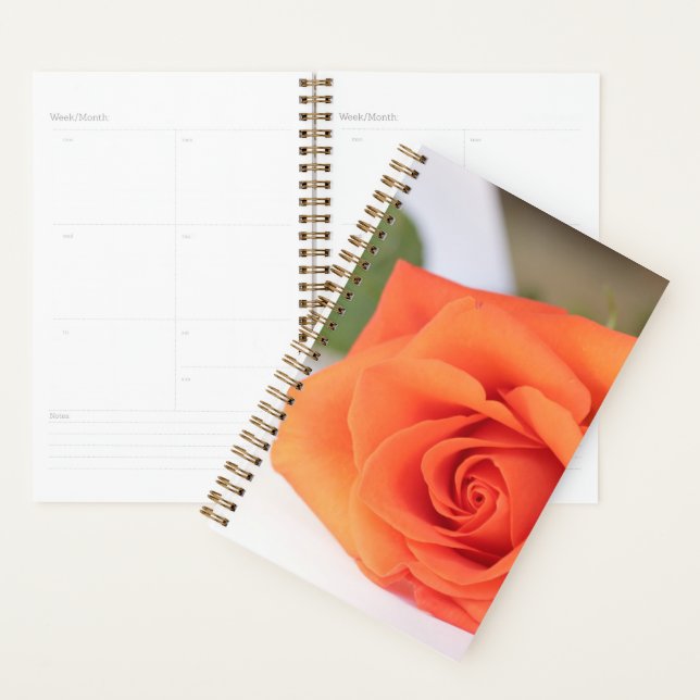 Agenda Rosa naranja Petals Flor Floral (Demostración)