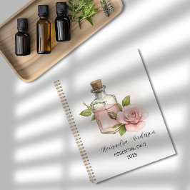 Agenda Rosa natural aceites esenciales acuarela Floral