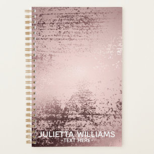 Agenda Rosa oro personalizado Diseño metálico de lujo