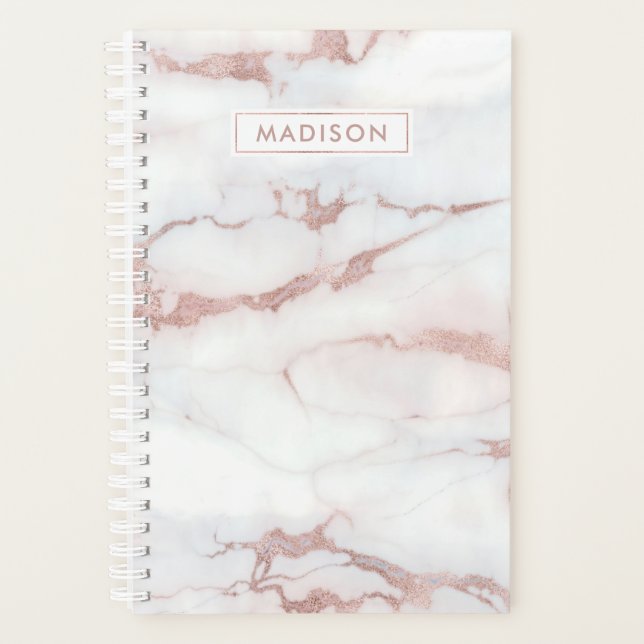 Agenda Rosa Personalizado de nombres personalizados de má (Anverso)