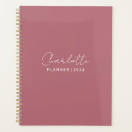 Agenda Rosa personalizado elegante planner 2023