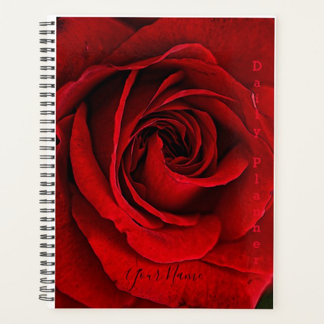 Agenda Rosa Roja con fotos - Daily Planner - HAMbWG (Anverso)