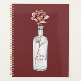 Agenda Rosa Roja en Botella