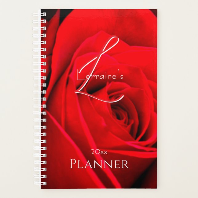 Agenda Rosa Roja Romántica (Anverso)