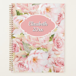 Agenda Rosa Romántica Personalizada