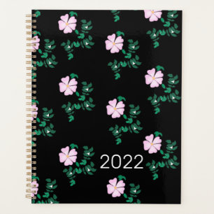 Agenda rosa salvaje 2022 - Patrón floral