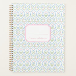 Agenda Rosa y Azul Floral Grandmillennial