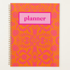 Agenda Rosa y naranja elegante