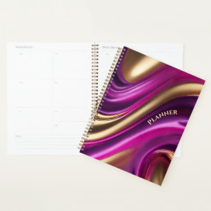 Agenda Rosa y oro modernos y morados