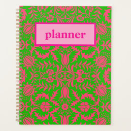 Agenda Rosa y Verde Elegantes