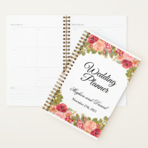 Agenda Rosas de acuarela y Boda Purpurina