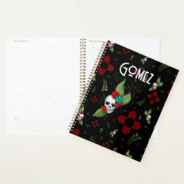 Agenda Rosas de cráneo Zia Sun Greenery Nuevo México Negr