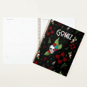 Agenda Rosas de cráneo Zia Sun Greenery Nuevo México Negr