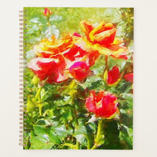 Agenda Rosas de Lg Planner Naranja (Anverso)