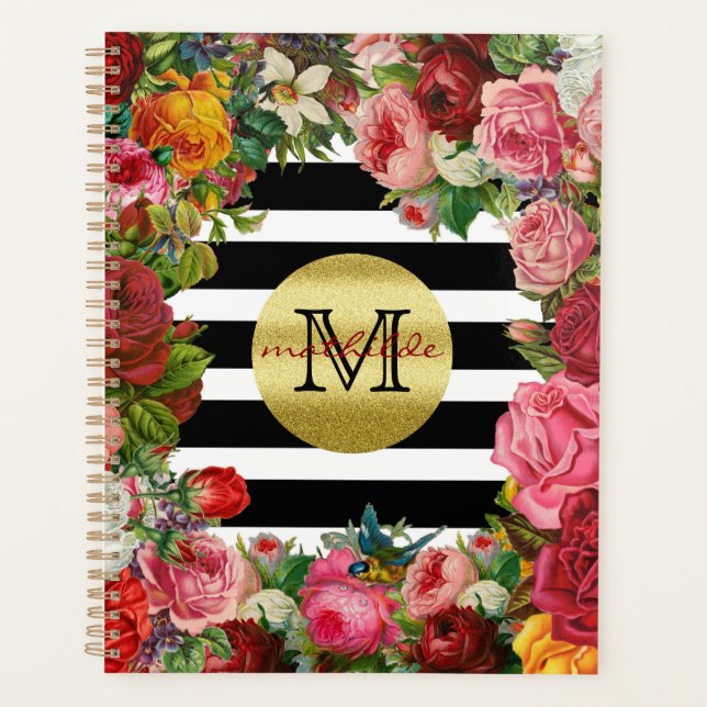 Agenda Rosas de moda de bandas monográficas Flores Purpur (Anverso)