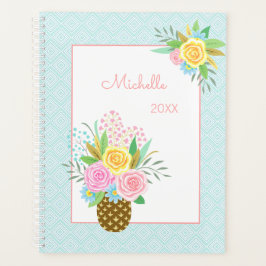 Agenda Rosas de Piña Cuidada Bouquet Turquesa Rosa Grande