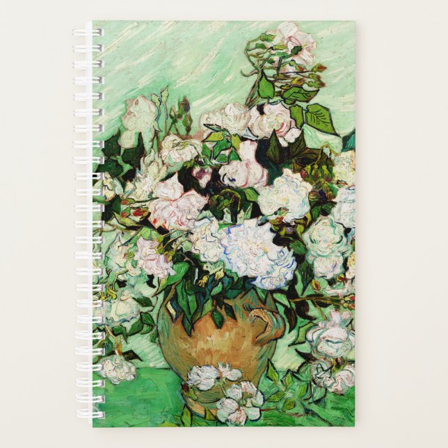 Agenda Rosas de Vintage Vincent Van Gogh (1890) (Anverso)