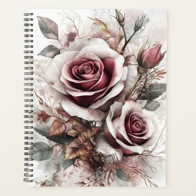 Agenda Rosas Granate  (Anverso)