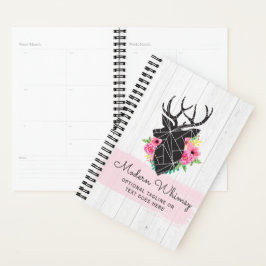 Agenda Rosas modernos de venado geométrico y Shabby Mader