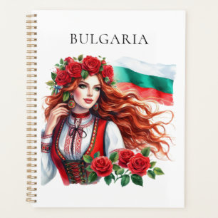 Agenda Rosas rojas búlgaras de la tradición de la bandera
