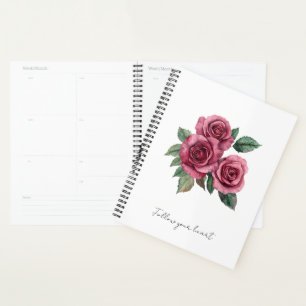 Agenda Rosas Rojas Floral