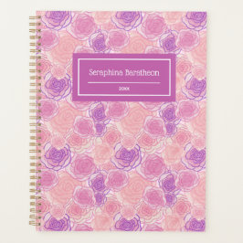 Agenda Rosas románticos hippy Personalizado floral person
