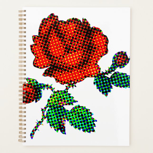 Agenda Rose Bloom Halftone Fine Art (Anverso)