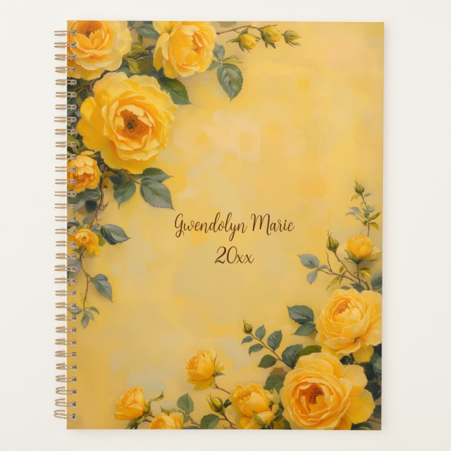 Agenda Roses Floral Spiral-Bound Planner Botanical Summer (Anverso)