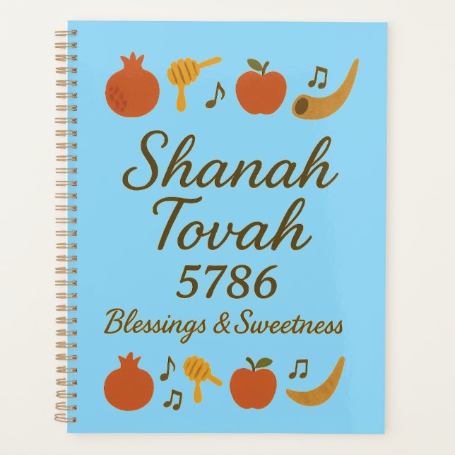 Agenda Rosh Hashanah 5786 Planner – Blessings & New Begin (Anverso)