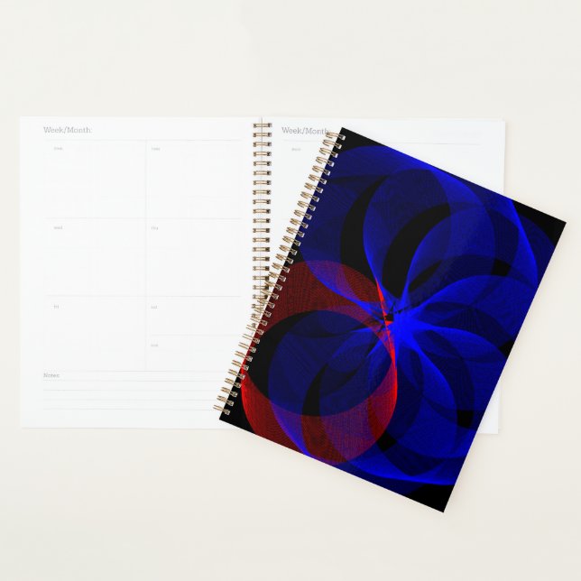 Agenda Rotating Blue Accent Geometric Spiral Planner (Demostración)