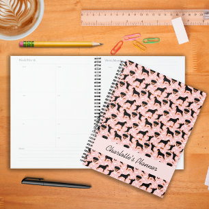 Agenda Rottweiler Dog Rotties Calendario rosa