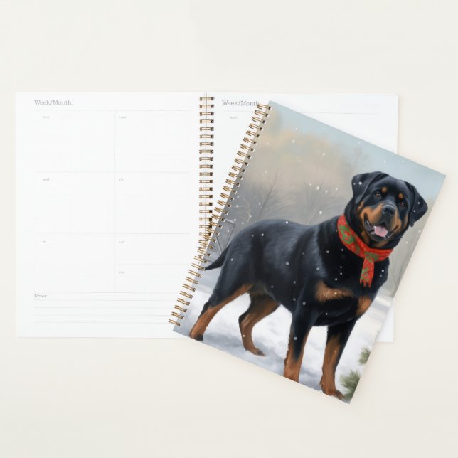 Agenda Rottweiler Perro en Navidad Nieve (Demostración)