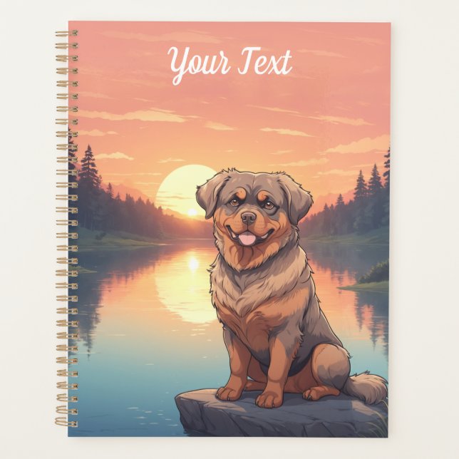 Agenda Rottweiler por lago (Anverso)