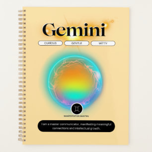 Agenda Rótulo Zodiaco moderno Elemento Aire De Cita Gemin