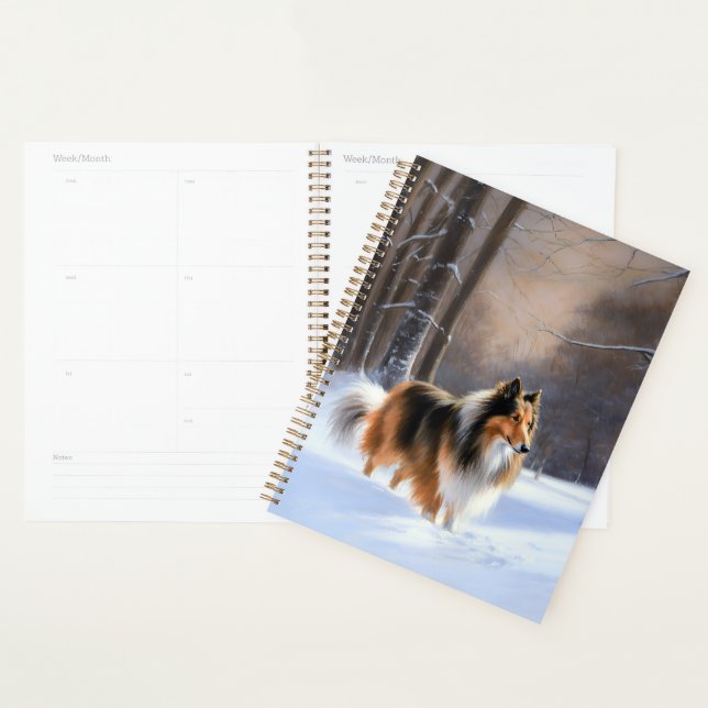 Agenda Rough Collie Deja Que Nieva Navidades (Demostración)