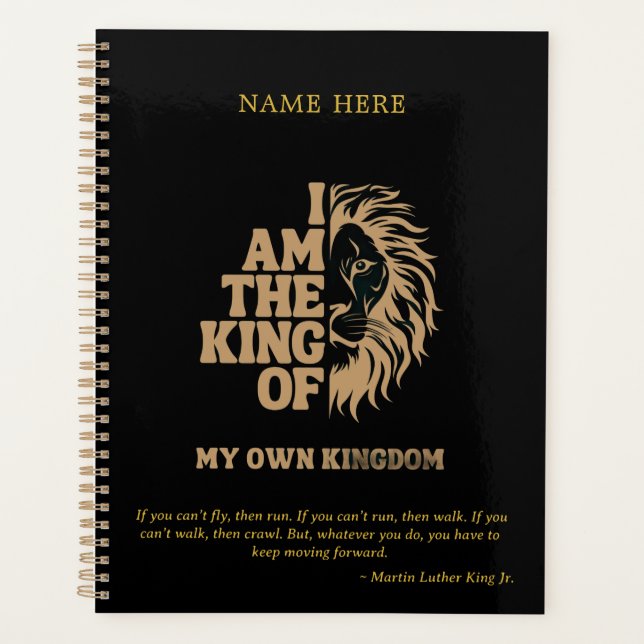 Agenda Royal Inspired I Am The King Of My Kingdom Planner (Anverso)