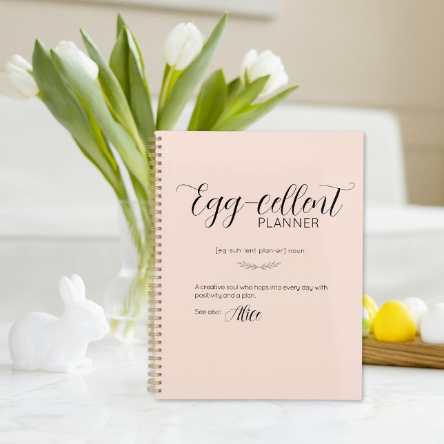 Agenda Rubor Easter Bunny Planner (Personalized Blush Easter Bunny Planner)