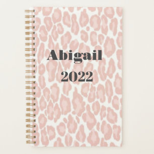 Agenda Rubor Pink Leopard Imprimir cita moderna de niñas