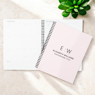Agenda Rubor Pink Monograma Inicial
