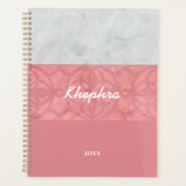 Agenda Ruddy Pink Batik Gray Water Name