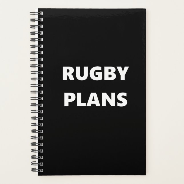 Agenda Rugby Planner Sports Theme Rugby Plans (Anverso)