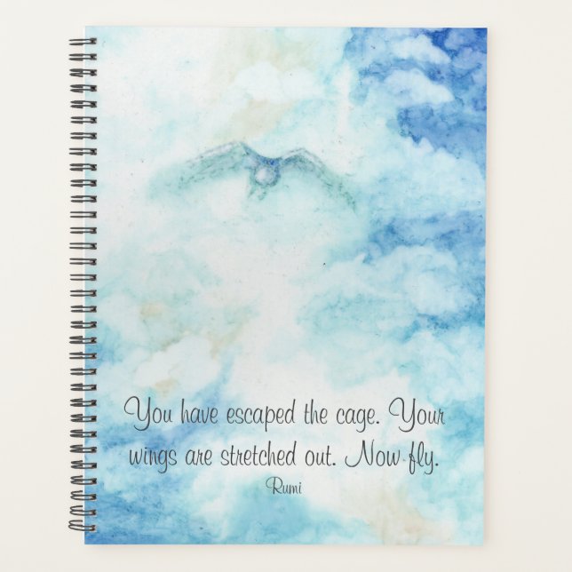 Agenda Rumi Artistic Sky Snowy Owl Planner (Anverso)